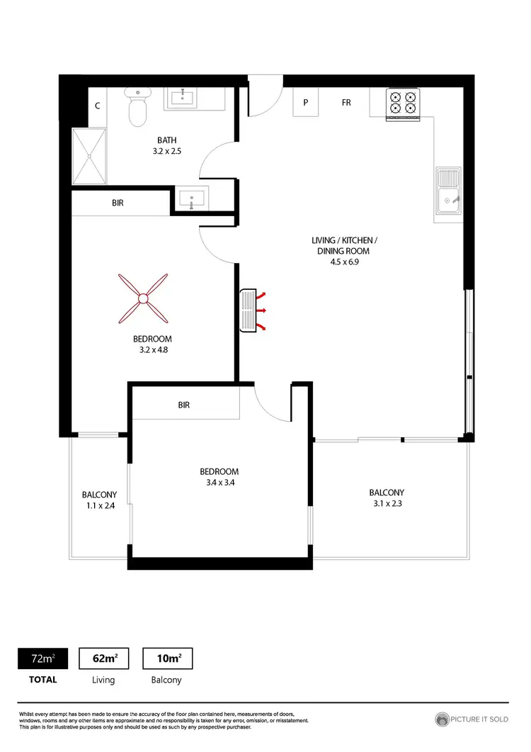 Floorplan of Homely apartment listing, 302/102 Waymouth Street, Adelaide SA 5000