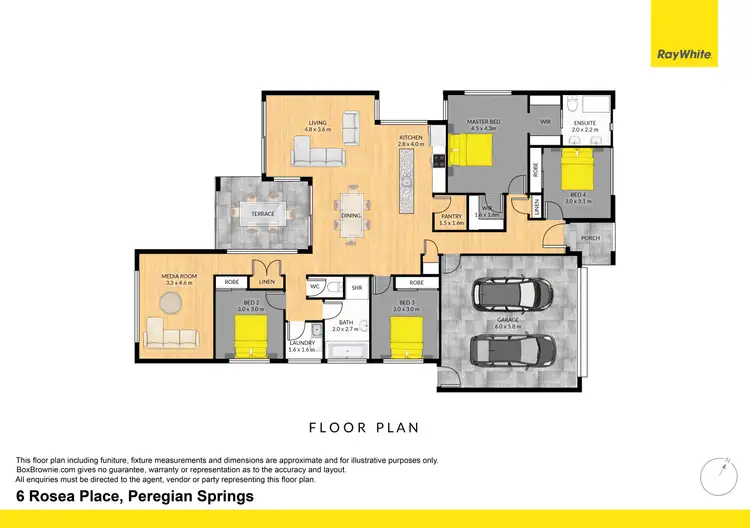 Floorplan of Homely house listing, 6 Rosea Place, Peregian Springs QLD 4573