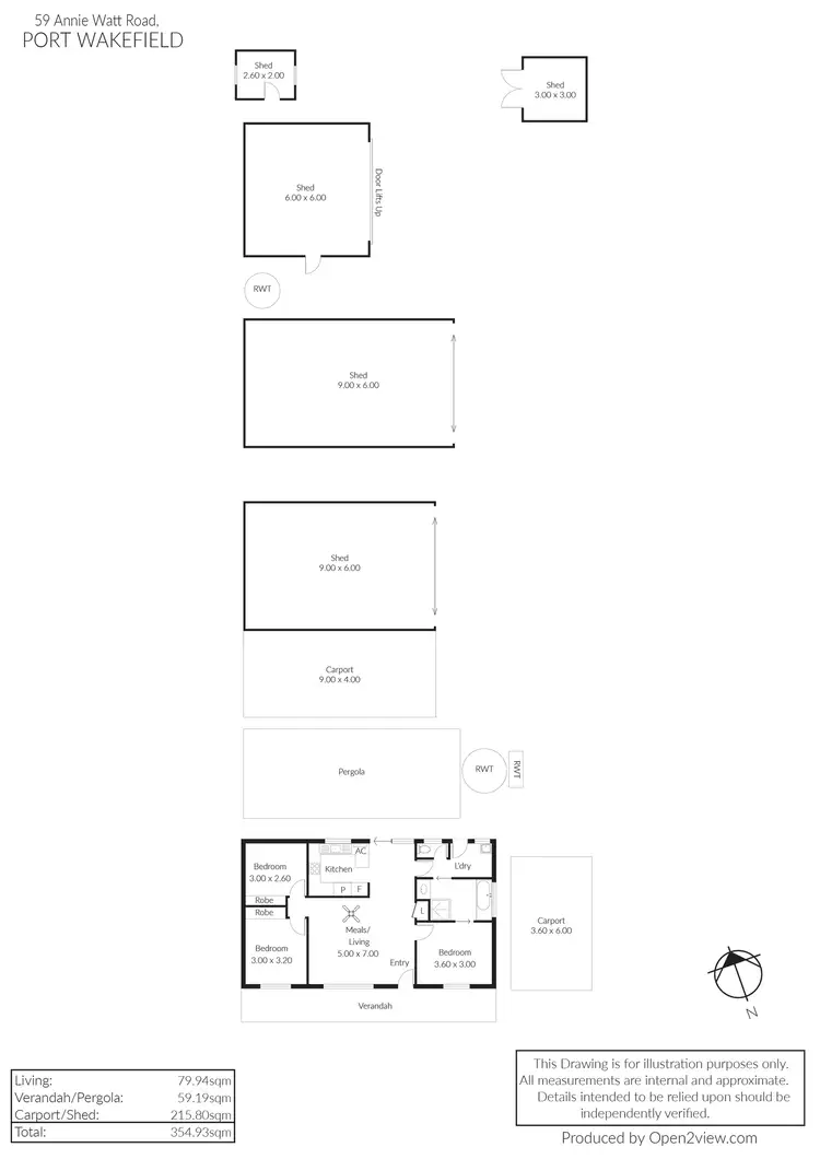Floorplan of Homely house listing, 59 Annie Watt Road & Lot 305 Clementina Road, Port Wakefield SA 5550