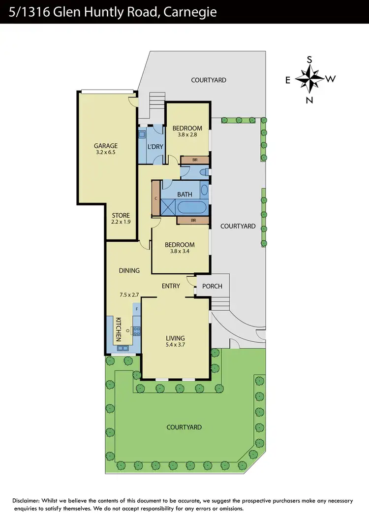 Floorplan of Homely unit listing, 5/1316 Glen Huntly Road, Carnegie VIC 3163