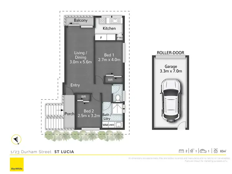 Floorplan of Homely unit listing, 1/23 Durham Street, St Lucia QLD 4067