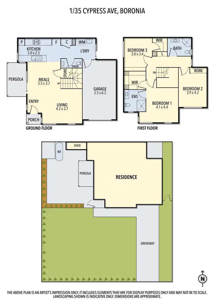 Floorplan of Homely townhouse listing, 1/35 Cypress Avenue, Boronia VIC 3155