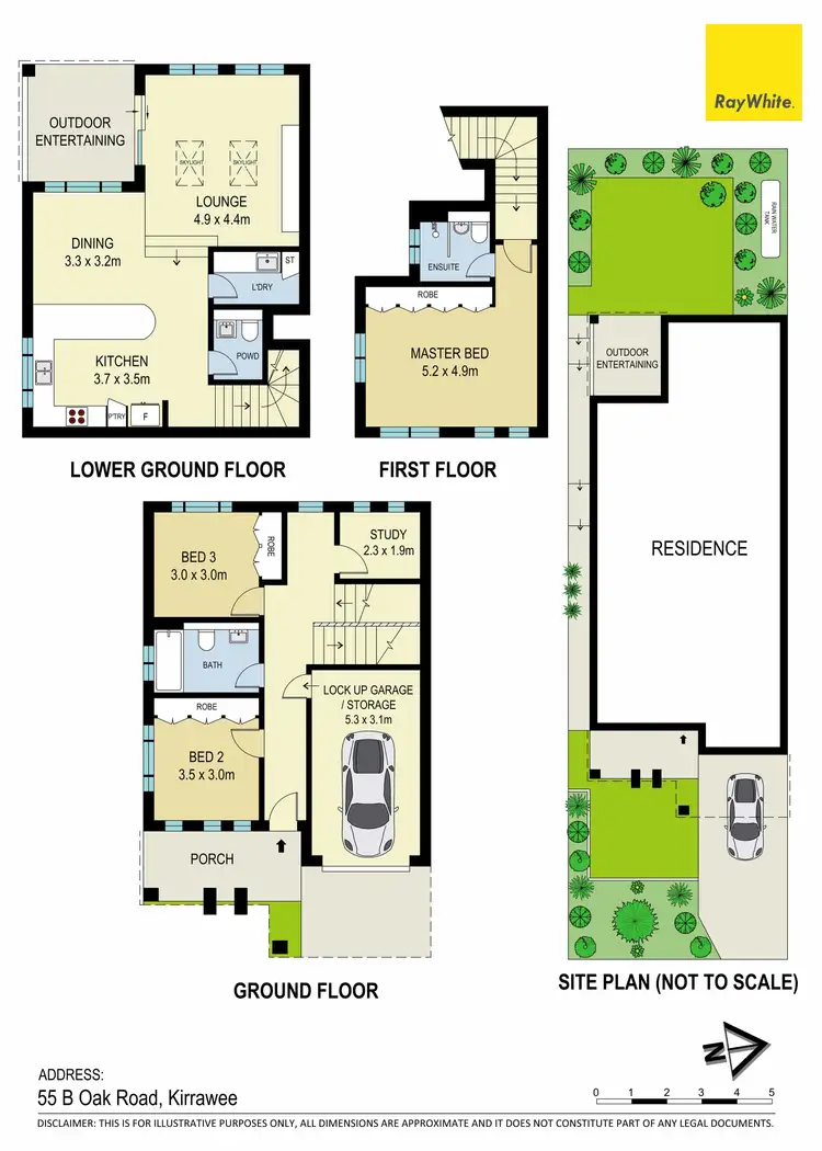 Floorplan of Homely semi-detached listing, 55B Oak Road, Kirrawee NSW 2232