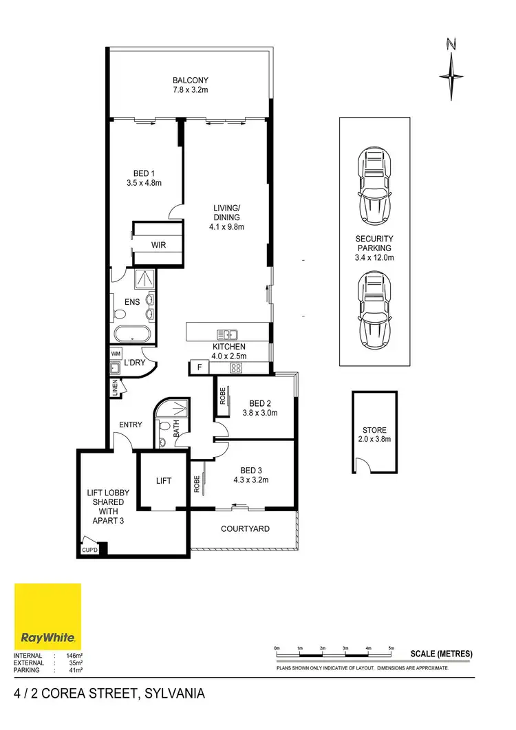 Floorplan of Homely apartment listing, 4/2 Corea Street, Sylvania NSW 2224