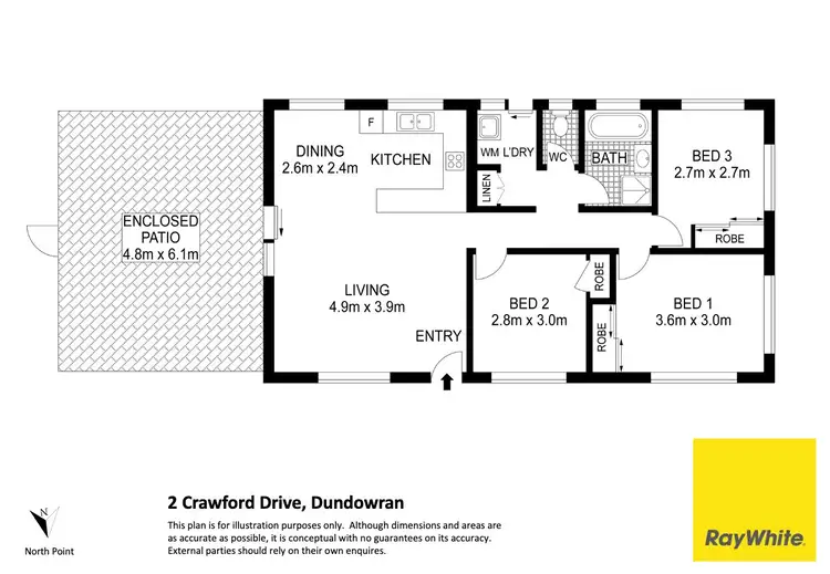 Floorplan of Homely house listing, 2 Crawford Drive, Dundowran QLD 4655