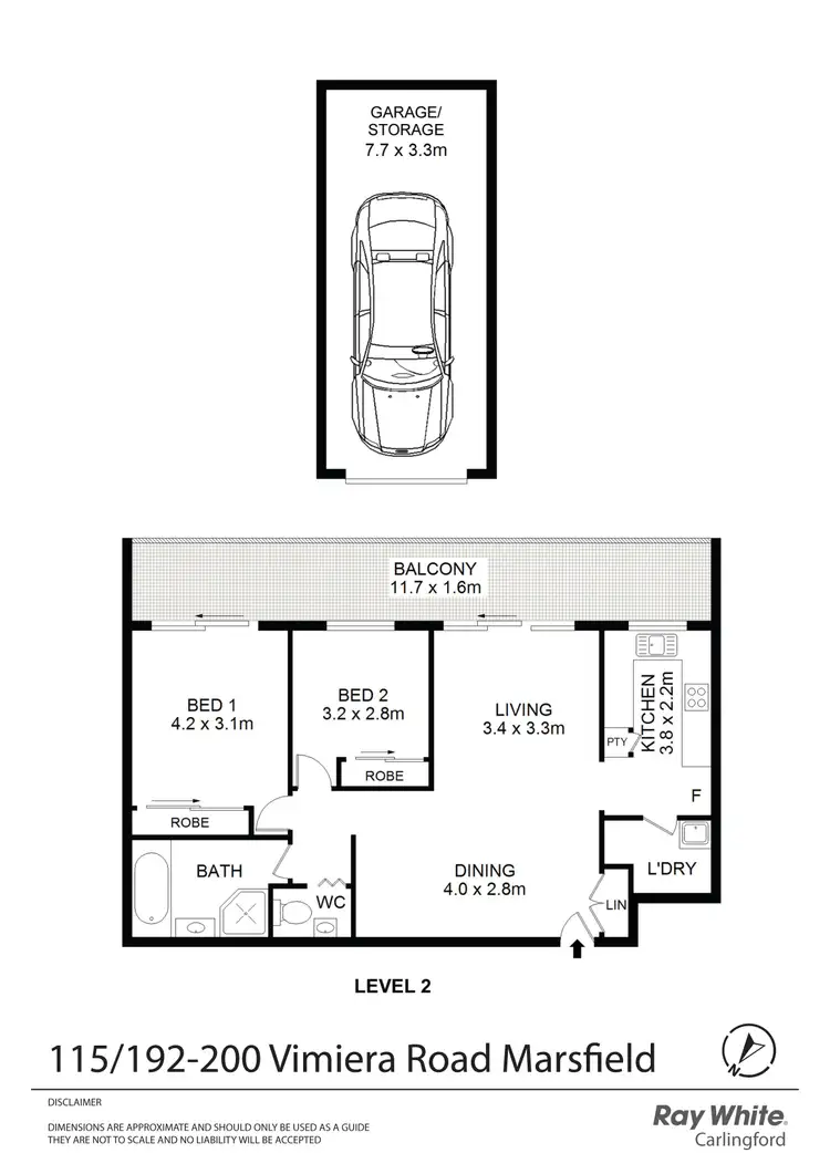 Floorplan of Homely unit listing, 115/192-200 Vimiera Road, Marsfield NSW 2122