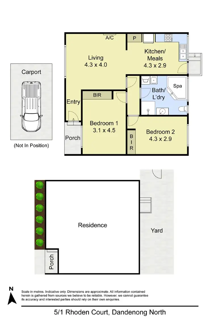 Floorplan of Homely unit listing, 5/1 Rhoden Court, Dandenong North VIC 3175