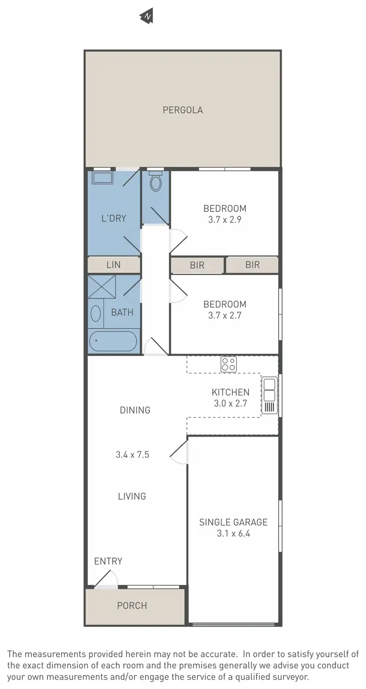 Floorplan of Homely unit listing, 1/8 Kiama Road, Werribee VIC 3030