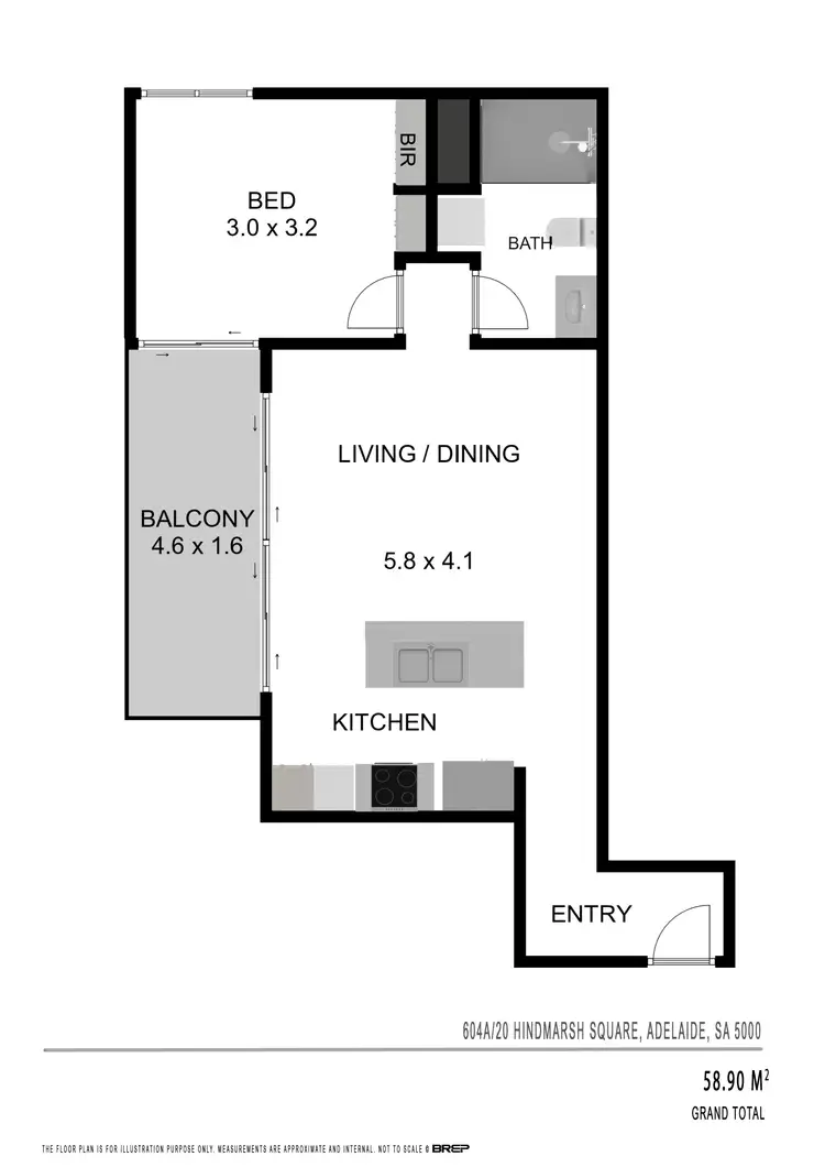 Floorplan of Homely apartment listing, 604A/20 Hindmarsh Square, Adelaide SA 5000