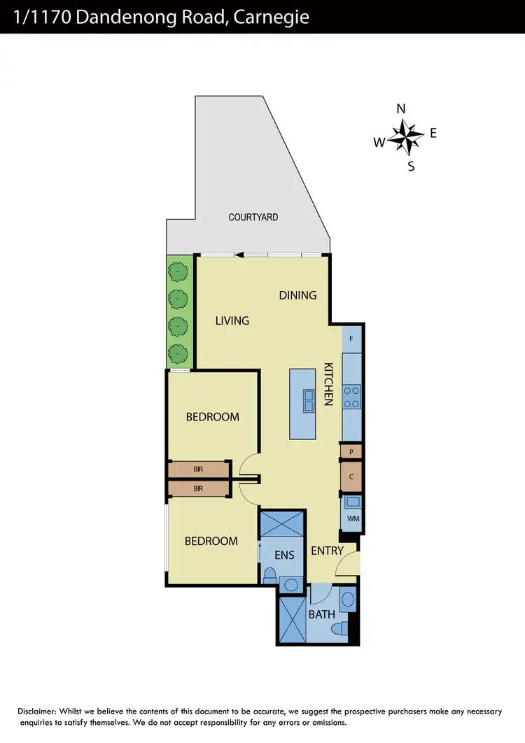 Floorplan of Homely apartment listing, 1/1170 Dandenong Road, Carnegie VIC 3163