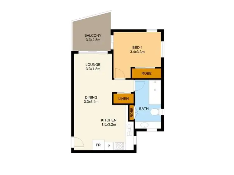 Floorplan of Homely unit listing, 201/79-83 First Avenue, Mooloolaba QLD 4557