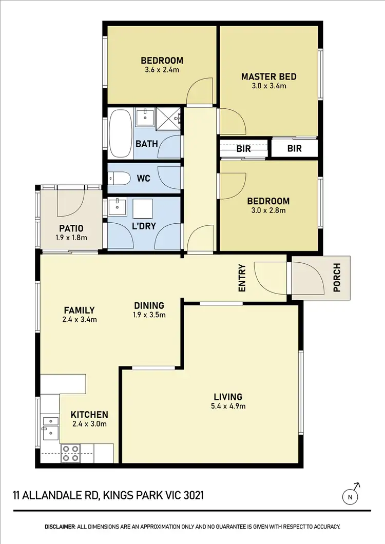 Floorplan of Homely house listing, 11 ALLANDALE Road, Kings Park VIC 3021