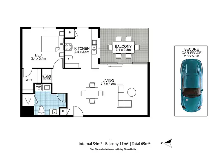 Floorplan of Homely apartment listing, 805/56 Prospect Street, Fortitude Valley QLD 4006