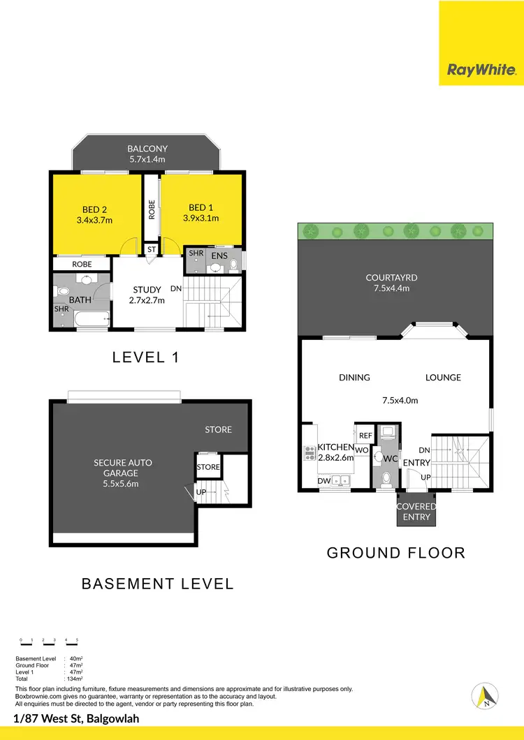 Floorplan of Homely townhouse listing, 1/87 West Street, Balgowlah NSW 2093
