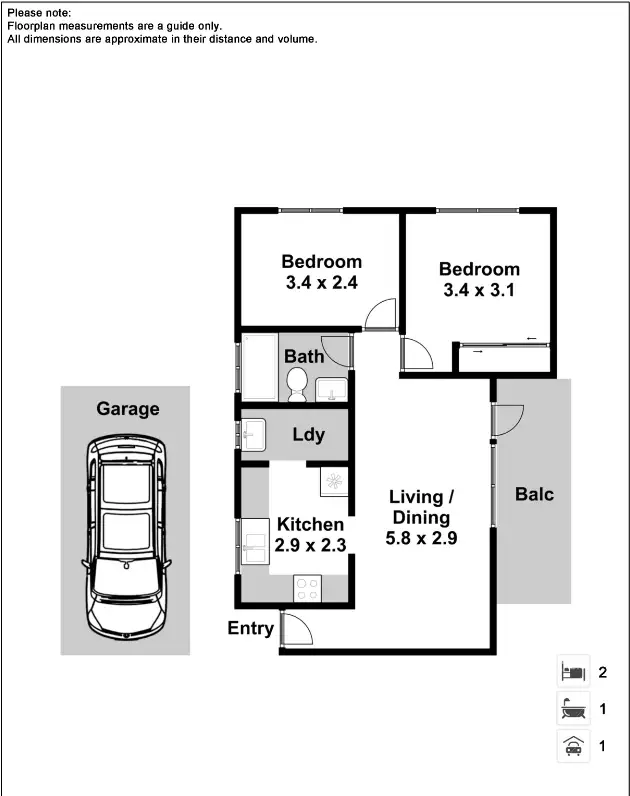 Floorplan of Homely apartment listing, 7/2 Melrose Avenue, Wiley Park NSW 2195