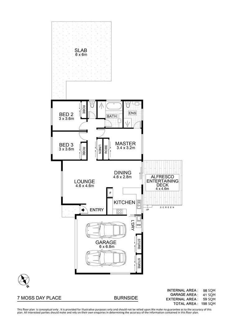 Floorplan of Homely house listing, 1/7 Moss Day Place, Burnside QLD 4560