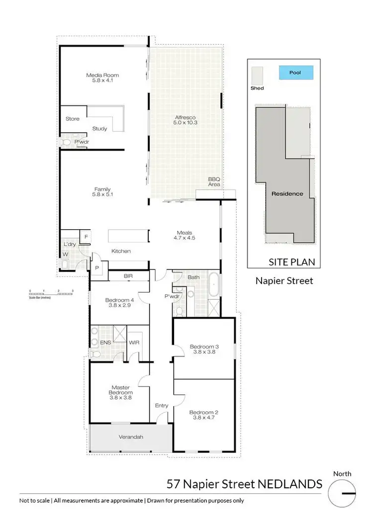 Floorplan of Homely house listing, 57 Napier Street, Nedlands WA 6009