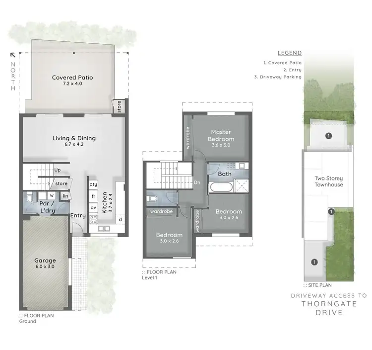 Floorplan of Homely townhouse listing, 16/23 Thorngate Drive, Robina QLD 4226