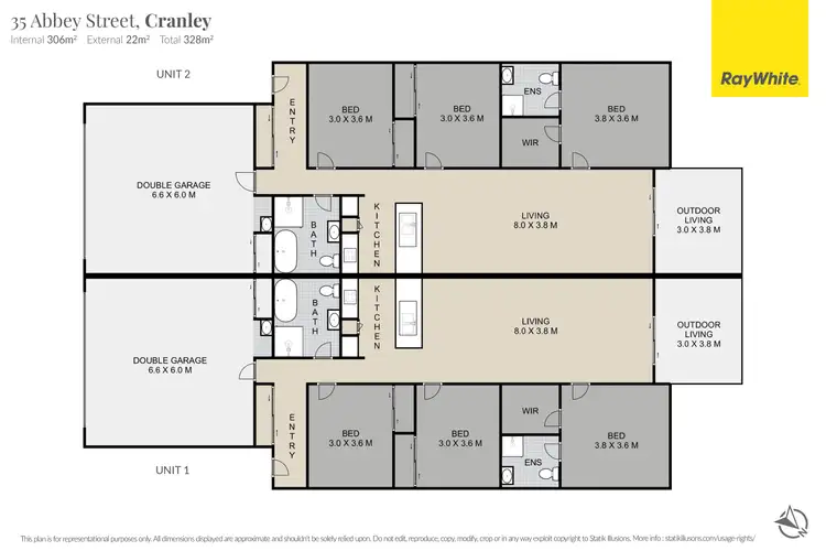 Floorplan of Homely unit listing, 1/35 Abbey Street, Cranley QLD 4350