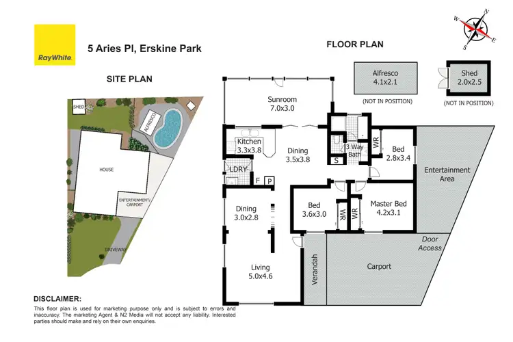 Floorplan of Homely house listing, 5 Aries Place, Erskine Park NSW 2759