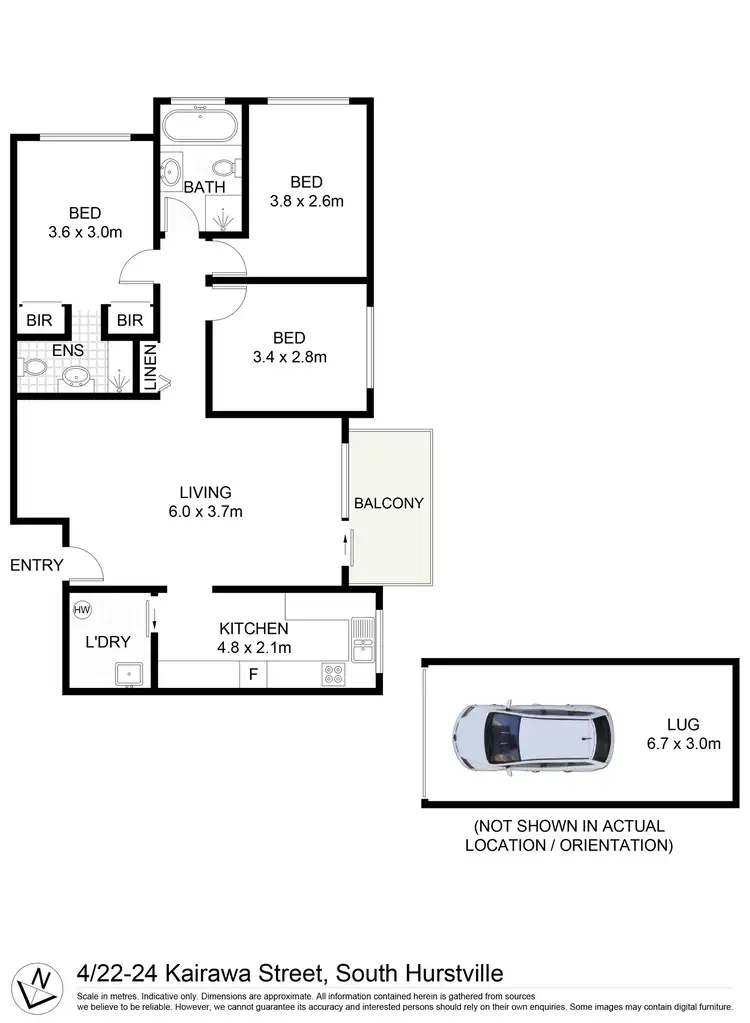 Floorplan of Homely unit listing, 4/22-24 Kairawa Street, South Hurstville NSW 2221