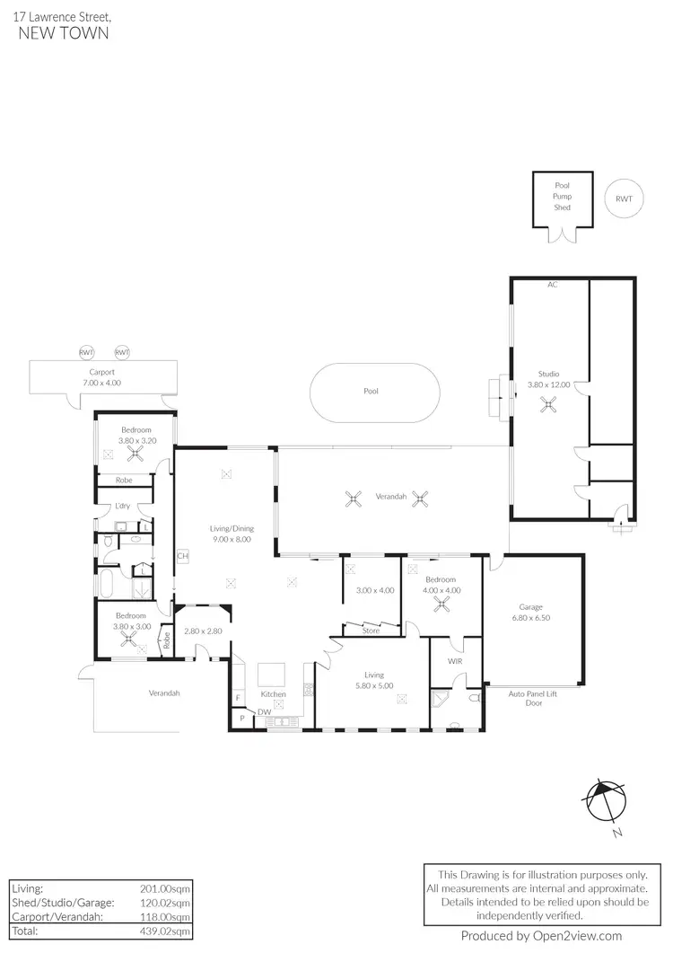 Floorplan of Homely house listing, 17 Lawrence Street, New Town SA 5554