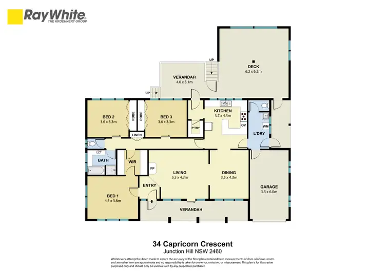 Floorplan of Homely house listing, 34 Capricorn Crescent, Junction Hill NSW 2460