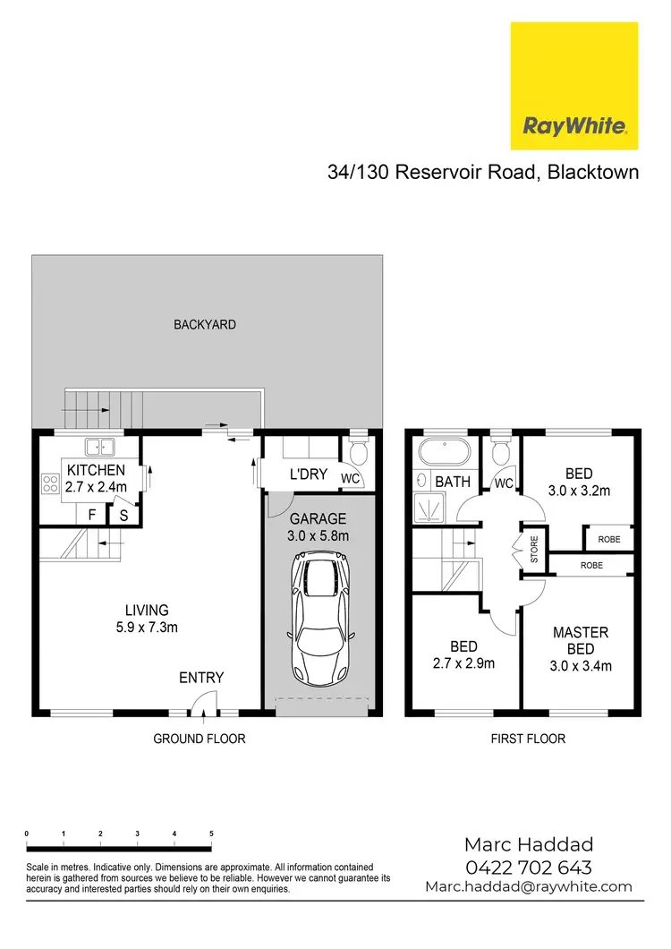 Floorplan of Homely townhouse listing, 34/130 Reservoir Road, Blacktown NSW 2148
