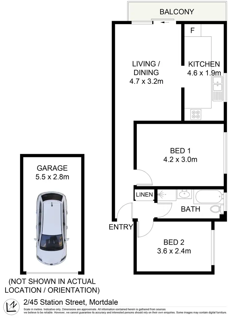 Floorplan of Homely unit listing, 2/45-45A Station Street, Mortdale NSW 2223
