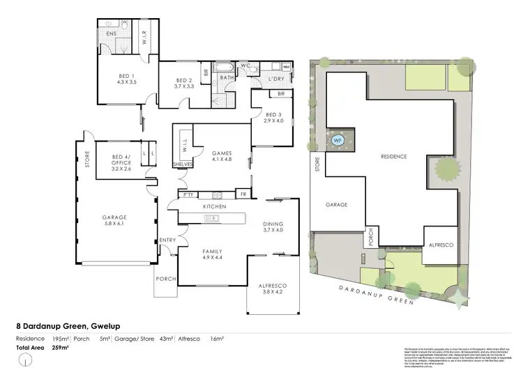 Floorplan of Homely house listing, 8 Dardanup Green, Gwelup WA 6018