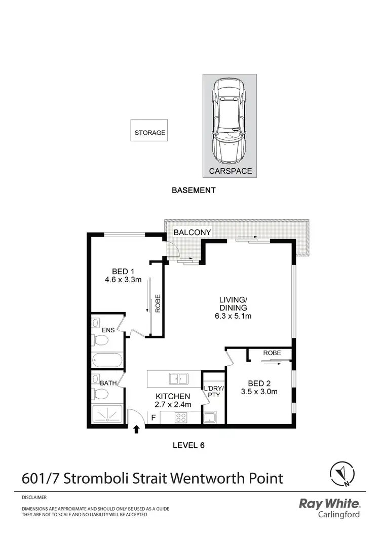 Floorplan of Homely apartment listing, 601/7 Stromboli Strait, Wentworth Point NSW 2127