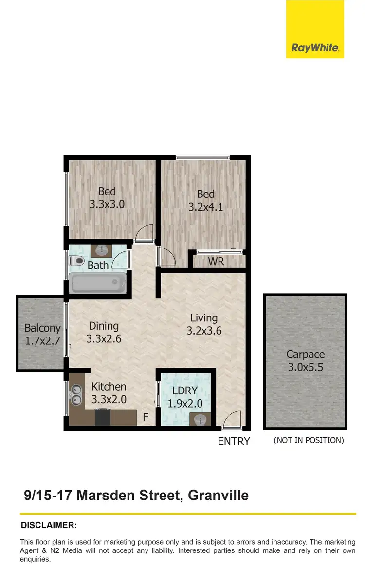 Floorplan of Homely apartment listing, 9/15-17 Marsden Street, Granville NSW 2142