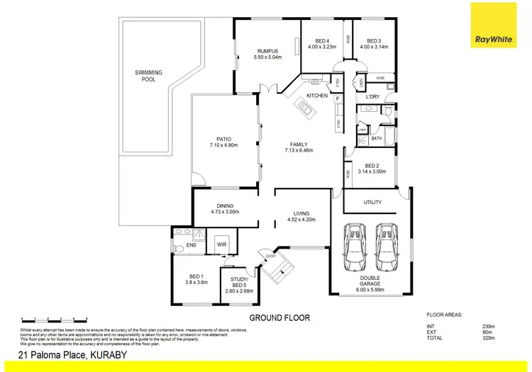 Floorplan of Homely house listing, 21 Paloma Place, Kuraby QLD 4112