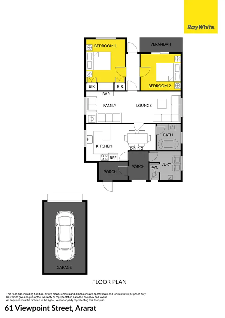Floorplan of Homely house listing, 61 View Point Street, Ararat VIC 3377