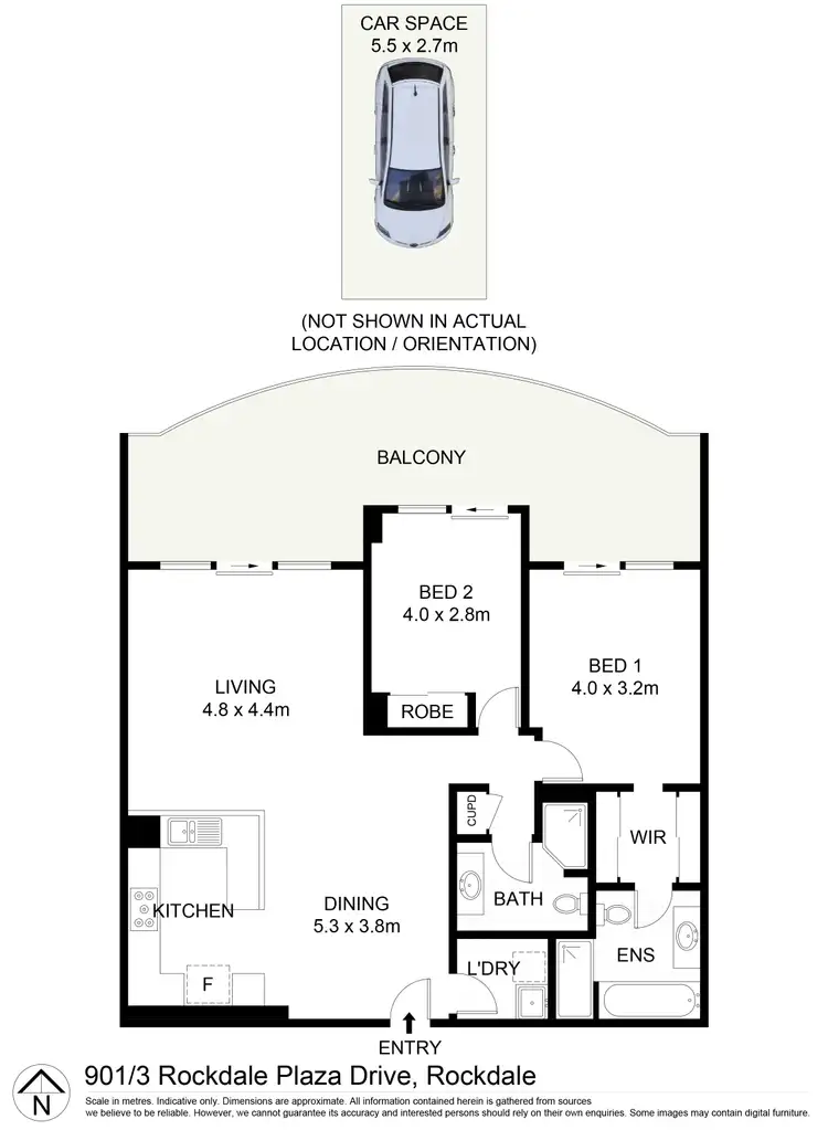 Floorplan of Homely apartment listing, 901/3 Rockdale Plaza Drive, Rockdale NSW 2216