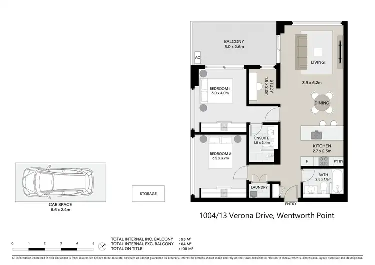 Floorplan of Homely apartment listing, 1004/13 Verona Drive, Wentworth Point NSW 2127