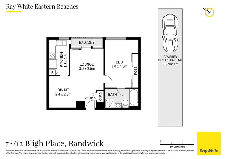 Floorplan of Homely apartment listing, 7F/12 Bligh Place, Randwick NSW 2031