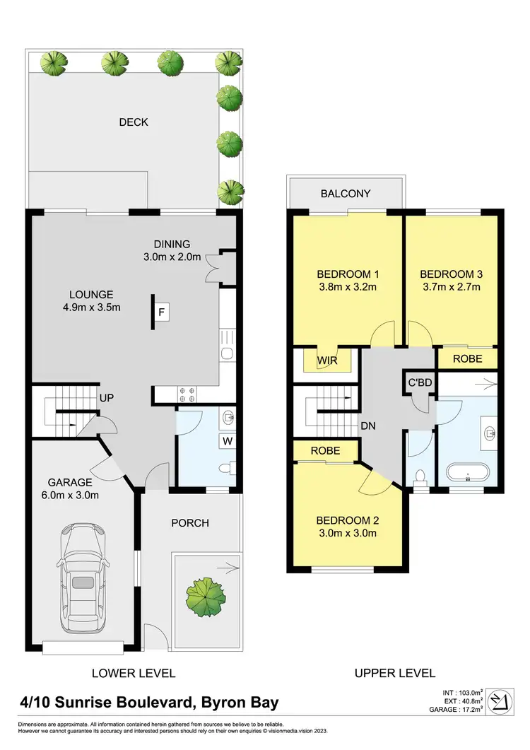 Floorplan of Homely townhouse listing, 4/10 Sunrise Boulevard, Byron Bay NSW 2481