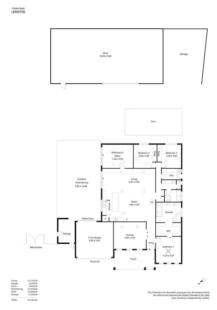 Floorplan of Homely rural property listing, 3 Dohnt Road, Lewiston SA 5501