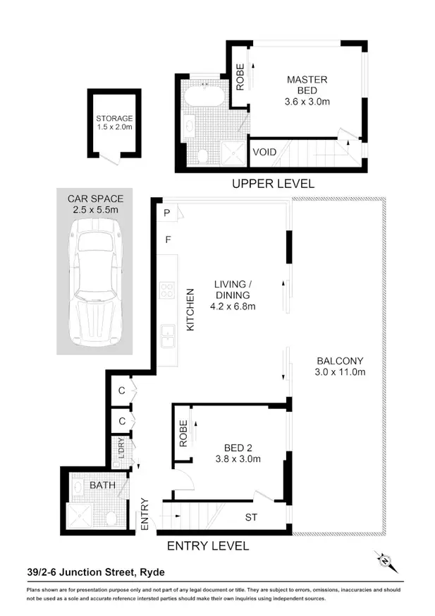 Floorplan of Homely apartment listing, 39/2-6 Junction Street, Ryde NSW 2112
