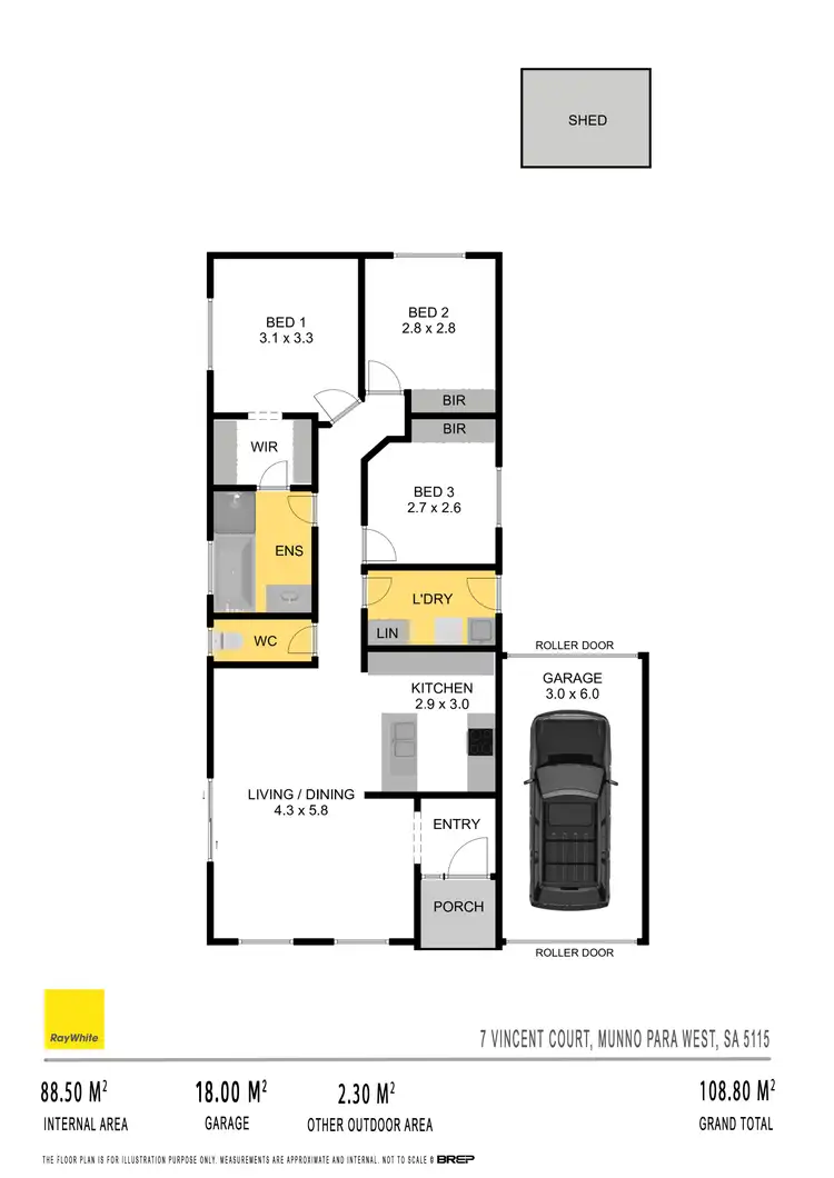 Floorplan of Homely house listing, 7 Vincent Court, Munno Para West SA 5115
