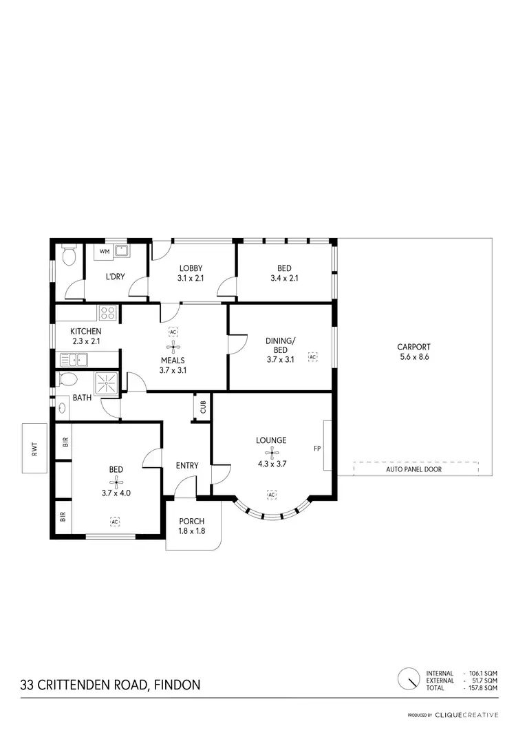 Floorplan of Homely house listing, 33 Crittenden Road, Findon SA 5023