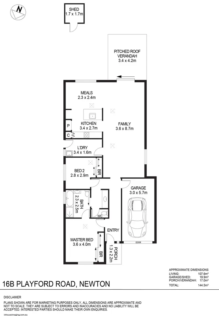 Floorplan of Homely house listing, 16B Playford Road, Newton SA 5074