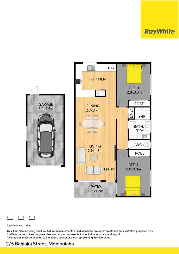 Floorplan of Homely unit listing, 2/5 Bahlaka Street, Mooloolaba QLD 4557