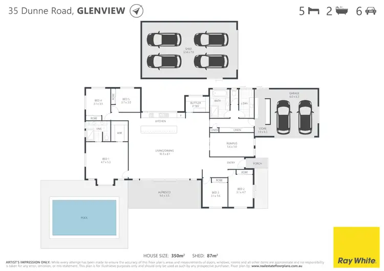Floorplan of Homely house listing, 35 Dunne Road, Glenview QLD 4553