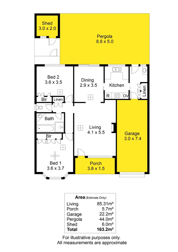 Floorplan of Homely unit listing, 12/2 Island Drive, West Lakes SA 5021