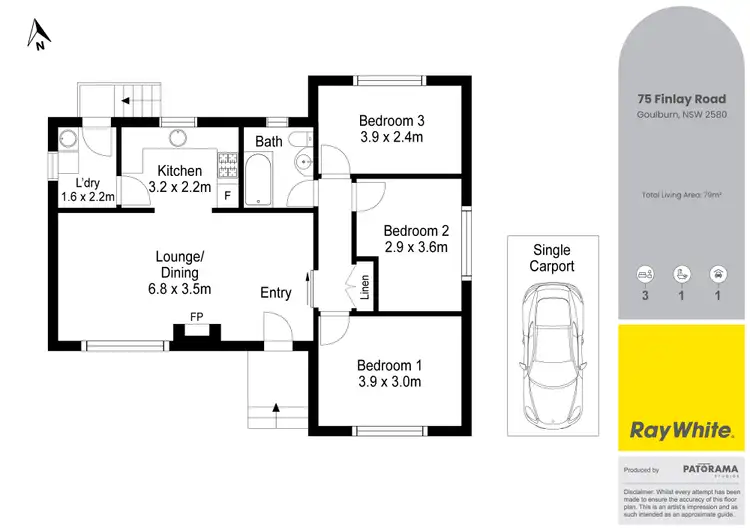 Floorplan of Homely house listing, 75 Finlay Road, Goulburn NSW 2580