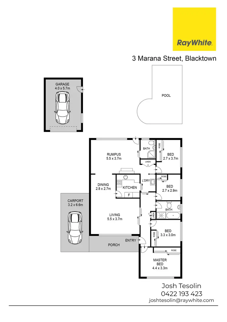 Floorplan of Homely house listing, 3 Marana Street, Blacktown NSW 2148