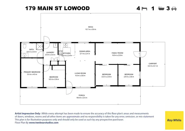 Floorplan of Homely house listing, 179 Main Street, Lowood QLD 4311