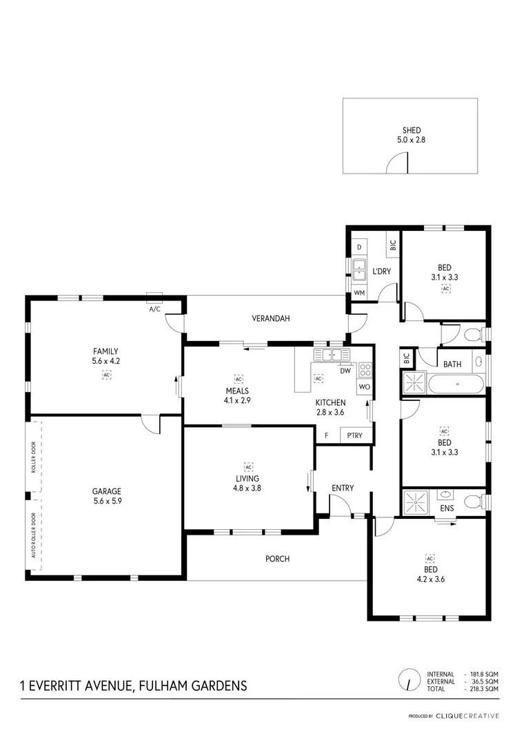 Floorplan of Homely house listing, 1 Everritt Avenue, Fulham Gardens SA 5024